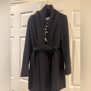 Pink Martini Black Trench Coat